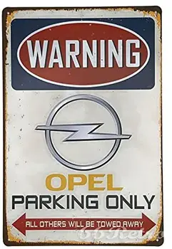 66Retro Opel Parkering Kun, Vintage Retro Metal, Tin Tegn, Væg Dekorative Tegn, 20cm x 30cm