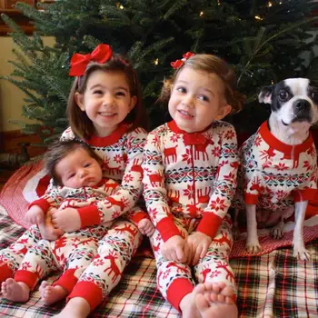 Familie Matchende Voksne Børn Julen Pyjamas Nattøj, Pyjamas PJs Sæt Xmas HOT Baby Sparkedragt Glædelig Jul Familie Matchende Outfit.