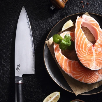 Japan AUS-10 komposit, stål Smedning kniv Cleaver kokkeknive Udskæring knive vegetabilske knive Sort valnød skede giveaway