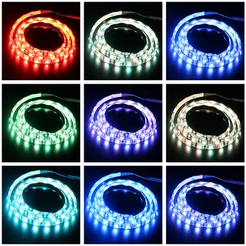 5V LED strip 1M 2M 3M 4M 5M RGB 5050 Vandtæt Neon LED Tape-Flexible Strip Led Bånd, Tape Sort Lys Bluetooth Musik Strip