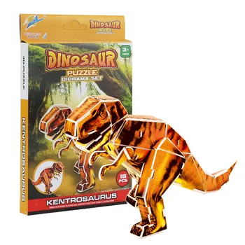 Mini Size 3d Puslespil Diy Papir Dinosaur Model Samlet Tyrannosaurus Puslespil Pædagogisk Legetøj for Børn