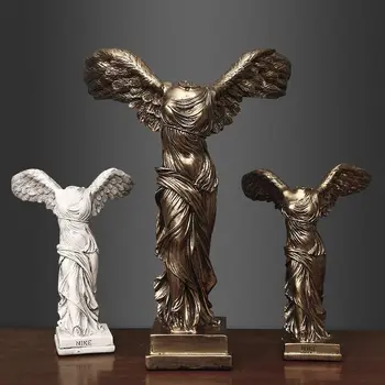 Europa-Sejr Gudinde Tal Abstrakt Skulptur Harpiks Håndværk Hjem Dekoration Retro Gudinde Statuer Model Room Dekoration