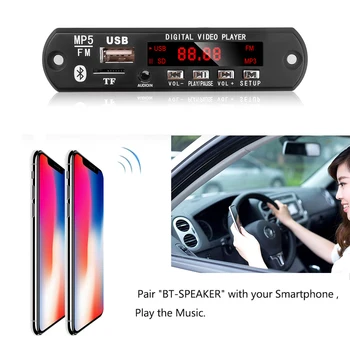 MP5 Afspiller Bluetooth-Audio-Video-Dekoder yrelsen Understøtter USB-TF MP3 WAV Lossless Afkodning Diy Bil Kit Elektroniske PCB Board Modul