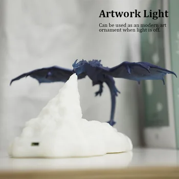 3D Printet LED Nat Lys Tegneserie Dragon bordlampe Hjem Dekorative Model Dinosaur SeriesLamps Legetøj Gave Til Børne Hjem Dekoration