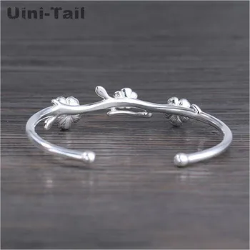 Uini-Hale hot nye 925 sterling sølv kreative tre lotus armbånd koreanske version af den åbne, justerbare armbånd mode trend