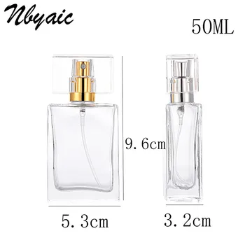 1 stk 30 ml 50 ml parfume flaske Glas Genopfyldning Parfume Flaske Med Metal Spray &Tom Emballage glas parfume flasker med spray