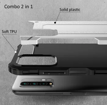 Combo Slip modstand Robust Tilfældet For Poco M3 Defender Rustning Shield Cover Til Xiaomi Lidt M3