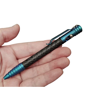 Wolfram Stål Hoved Taktiske Pen Multifunktionelle Titanium Legering, Self-defense Forsvar Pen Bil Vindue Breaker