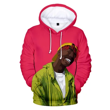 Lil Tjay Hoodie Sweatshirt Plakat 3D-Print Rip Hip Hop Rapper Fans Kostume, Mænd/Kvinder, Teenagere Lil Tjay Shirt Merch langærmet Top