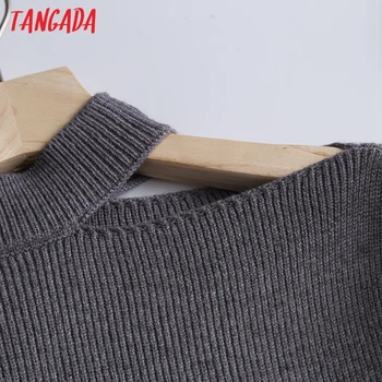 Tangada korea smarte kvinder shouder off turtleneck sweater vintage damer sexet løs strikket jumper toppe BC91