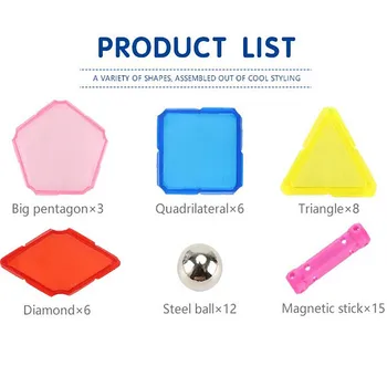 50STK Børn Magnetiske byggeklodser Pædagogisk Legetøj For Børn Magnetisk Legetøj, som Børn DIY Designer Oplyse Mursten Magnet Legetøj