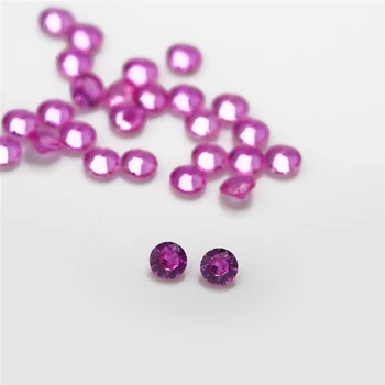 Størrelse 1.0~3 mm Runde Strålende Cut Syntetiske Korund Perler Til Smykker 1.25# 3#