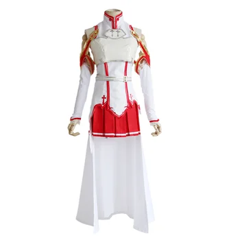 Anime Sværdet Kunst Online Cosplay Asuna Yuuki Cosplay Kostume Uniform Kjole til Halloween SAO Asuna Kamp Jakkesæt Udstyr