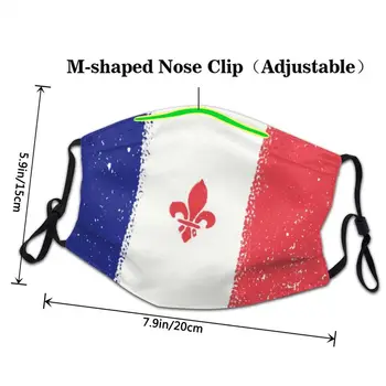 Retro Fleur-de-lis Frankrig Flag Genanvendelige Munden Ansigt Maske Voksen Unisex Lily Flower Symbol Maske Beskyttelse Cover Respirator Dæmpe