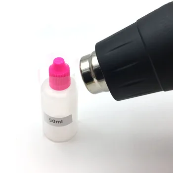 Klar PVC Heat Shrink Wrap Film for 50 ml E Væske plastflaske øjendråber Flasker Heat Shrink Film Skrumpe Tætning Gratis Fragt