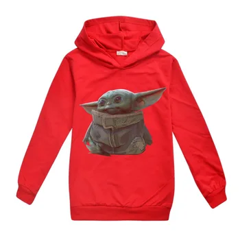 Børns Hoodie til Nye Fritids-og Sports-Bomuld Baby Yoda opgav designet Kawaii Tøj Jul Tøj Piger Drenge T-Shirt