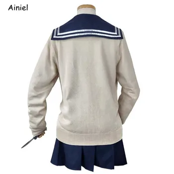 Min Helt den Akademiske verden Boku ikke Helt den Akademiske verden Himiko Toga Cosplay Outfit JK Sailor School Uniform Sweater Kostume Himiko Toga Paryk Piger