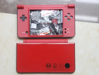 Gratis forsendelse Røde Fuld Boliger Shell Tilfælde For DSi XL /DSi LL (Mario Limited Edition) Høj kvalitet spil konsoller