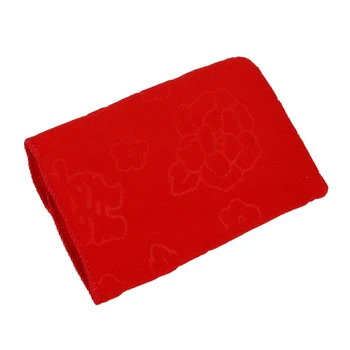 Rød Kinesisk Stil Pyrographic Bomuld Håndklæde Badeværelse Bryllupsgave