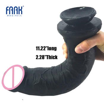 FAAK store silikone dildo 11.2 tommer super lang realistisk penis med sugekop stor pik sex legetøj til kvinder voksen sex produkter