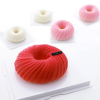3PCS Silikone Kage form for Hjerte Spiral Boble Formet Ovnfast Fad Dessert Mousse Bagning Form Pan Kage Udsmykning Af