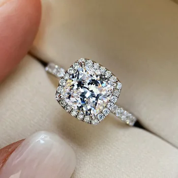 S925 Sterling Sølv Jewerly Hvid Diamant Ring for Kvinder Fine Anillos De Bizuteria Anillos Mujer Naturlige Ædelsten Diamant Ringe