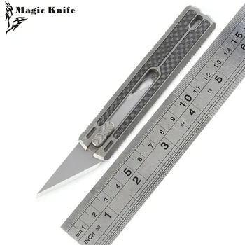 MAGIC District 9 Original Papir cutter Cuttin kniv Titanium Håndtag Olfa rustfrit stål klinge Beskæring udendørs camping knive