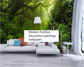 Beibehang Tilpasse nye moderne skov, naturlige landskab, stue med sofa, TV, soveværelse baggrund papel de parede tapet