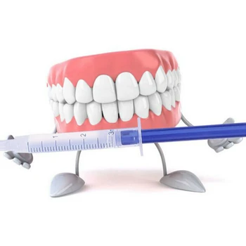 Tandblegning Kit med led lys 44% Brintoverilte Dental Blegning, Oral Gel Kit tandblegningsmiddel Dental Udstyr