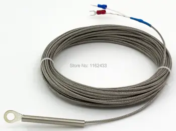 FTARR01 K E type 10m metal screening kabel-5mm 6mm diameter, hul ring hovedet termoelement temperatur-sensor