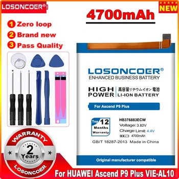 LOSONCOER 4700mAh HB376883ECW Høj Kvalitet Batteri til HUAWEI Ascend P9 Plus VIE-AL10 Batteri