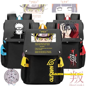 Anime NARUTO Uzumaki Sasuke Rejse Rygsæk Skuldre Taske Mode Høj Kapacitet Studerende Skoletaske Rygsæk Cosplay Håndtaske