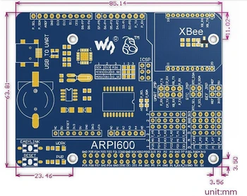 Anden Generation af type B-udvidelseskort ARPI600 for Raspberry Pi A + B + Support Arduino XBEE GSM-GPRS-Motor Control Skjold