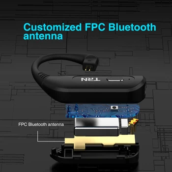 TRN BT20S PRO APTX Bluetooth-5.0 HIFI Hovedtelefon 2PIN/MMCX Stik Udskiftelige stik Øre Krog Til TRN/ Revonext QT5/QT2