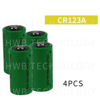 4pc 16340 1000mah 3v cr123a 16340 genopladeligt batteri 3,0 v rcr123a 16340 batterier lithium