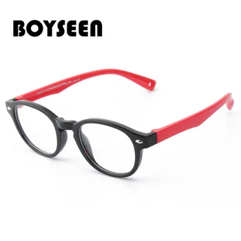 BOYSEEN mode Børns briller ramme behagelig silikone briller ramme Kid Optiske briller 8141