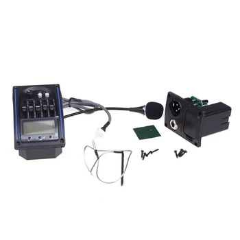EQLC-5 5-Bånds Equalizer EQ System Akustisk Guitar-Preamp, Piezo-Pickup LCD-Sn-Tuner