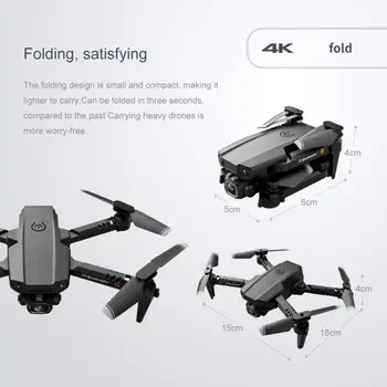 LSRC LS-XT6 Mini Drone 4K 1080P HD-Kamera WiFi FPV med Dual Camera Højde Hold Mode Sammenklappelig RC Drone Quadcopter for Xmas