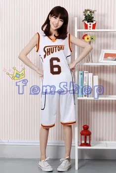 Anime Kuroko no Basuke SHUTOKU No. 6 Midorima Shintaro Basketball Jersey Cosplay Kostume Mænds Sport Bære Uniform Gratis Fragt