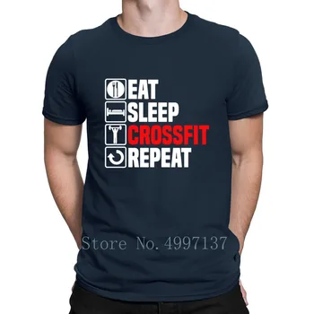 Eat Sleep Crossfit T-Shirt I Bomuld Kostume Berømte S-Xxxl Foråret Sjove Strikkede Nyhed Shirt