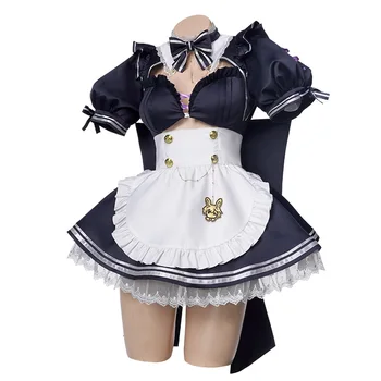 Anime Skæbne/Grand For FGO Mash Kyrielight Stuepige Kjole Sexet Uniform Tøj Cosplay Kostume Halloween Cosplay Parykker og sko