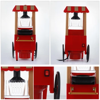 El-Popcorn Maskine Små Mini Automatisk Karneval Popcorn Maker 1200W Majs Gør Maskinen Til Husholdnings-DIY Majs Popper