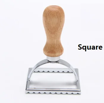 (2pcs) Square 7cm Runde 6,5 cm italienske Pasta Cutter Af Ravioli Stempel Bolle Forme