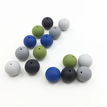 200pcs silikone Rundt DIY-Løse Perler DIY 15mm bolden til Armbånd Halskæde Tilbehør til smykkefremstilling
