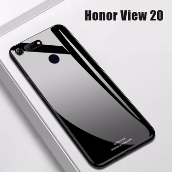 For Huawei Honor 9 Lite Tilfælde Luksus Blank Hærdet Glas, Silikone Ramme Hårdt Cover Tilbage Huawei Honor Udsigt 20 Berøringssikre Kabinet