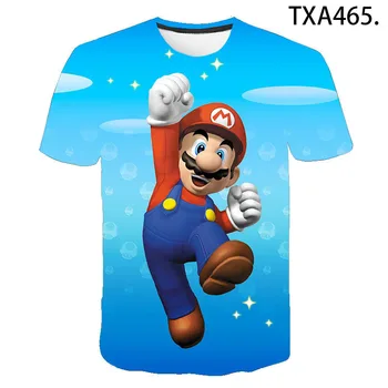Klassiske Spil Super Mario T-Shirt Mænd, Kvinder, Børn, Adventure Island Toppe Dreng Pige Cool Kids Tee Super Smash Bros 3D-T-shirt