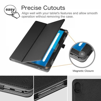 Litchi Folio PU Læder taske Til Samsung Galaxy Tab En 6 A6 10.1 P580 P585 med S-Pen version Beskyttende Tablet tilfælde+Pen+Film