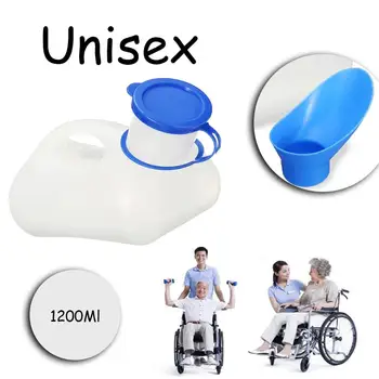 1200ML Bærbare Urin Toilet Urinal Unisex Støtte Flaske Til Rejser, Camping Udendørs Feminine Adapter