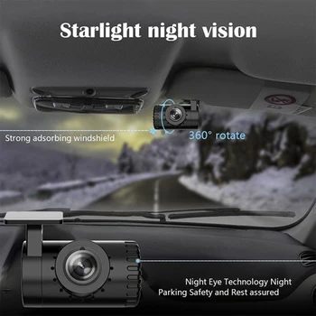 USB Fuld HD Bil DVR Kørsel videooptager Til Android Auto GPS Navigation Night Vision ADAS Dash Cam Mini Skjulte Type Registrator