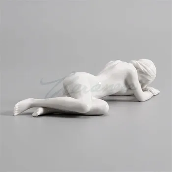 WU CHEN LONG Moderne Keramiske Lady ' s Statue Nøgen Pige Skulptur Abstrakte Figurer Figur boligindretning Bryllup Gaver R4140